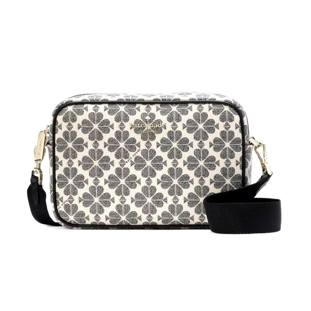 New Kate Spade Signature Spade Flower Mini Camera Bag Black Multi